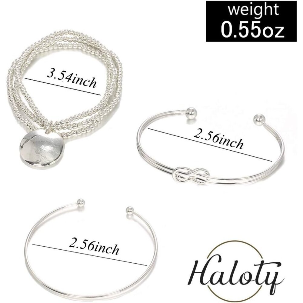 Versatile Expandable Silver Bracelets - Elegant B… - image 2